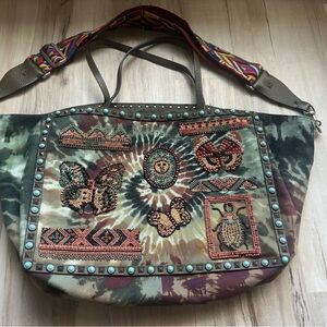 Valentino Multicolor Embroidered Tote Bag